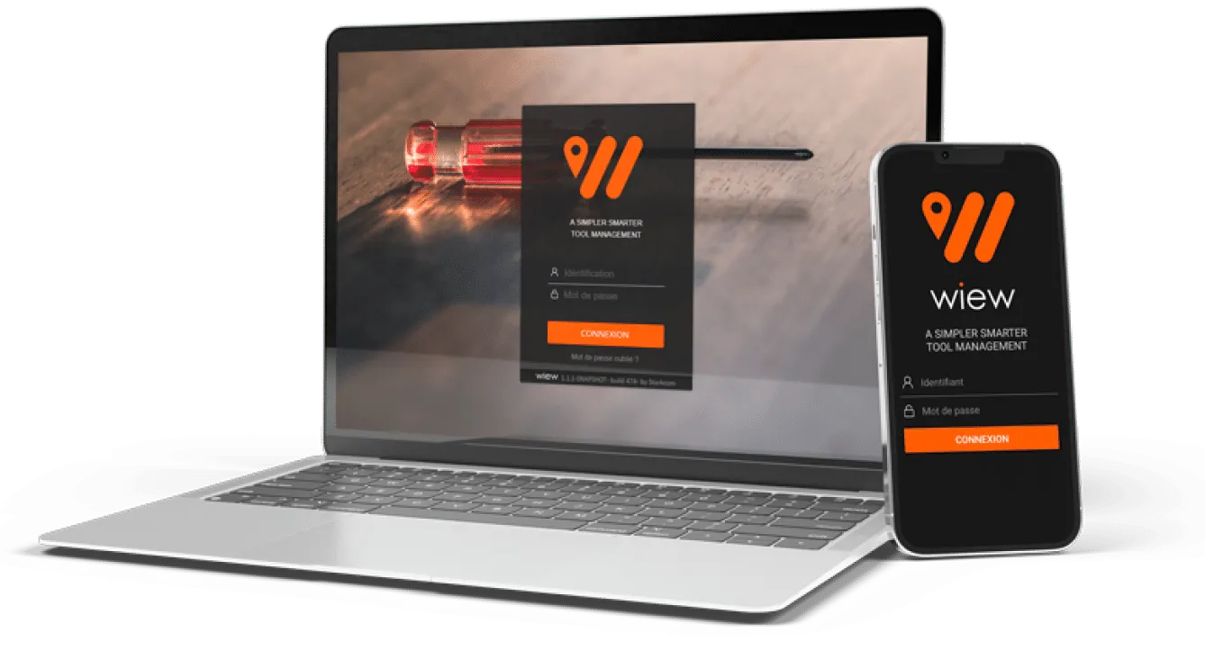 Le logiciel WIEW sur ordinateur portable et smartphone